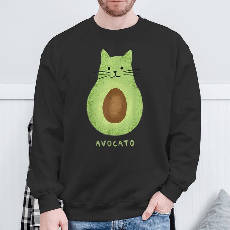 Avocato Cute Cat Avocadoegan Avogato Sweatshirt Geschenke für alte Männer