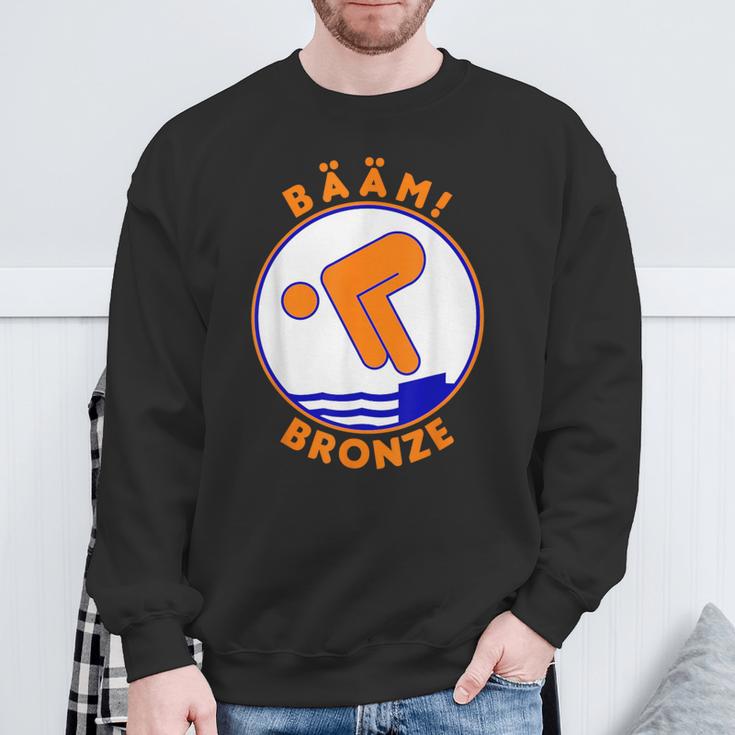 Bääm Bronze Swimming Badge Badge Swimmer S Sweatshirt Geschenke für alte Männer