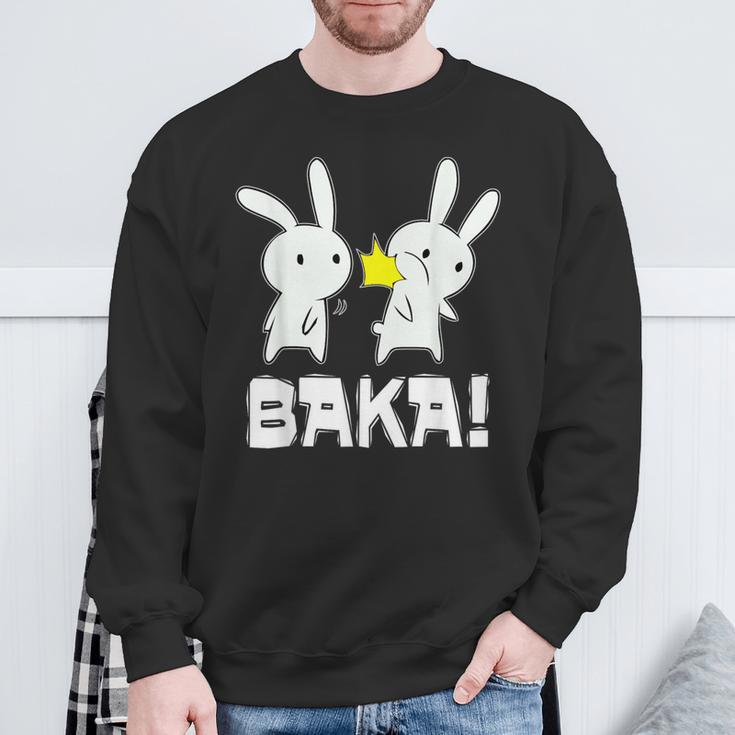 Baka Slogan Rabbit Ear-Fig For Japan Friends Sweatshirt Geschenke für alte Männer