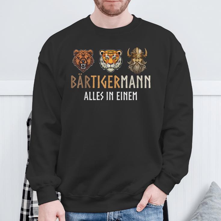 Bärtigermann Alles In Einemiking Wikinger Sayings Sweatshirt Geschenke für alte Männer