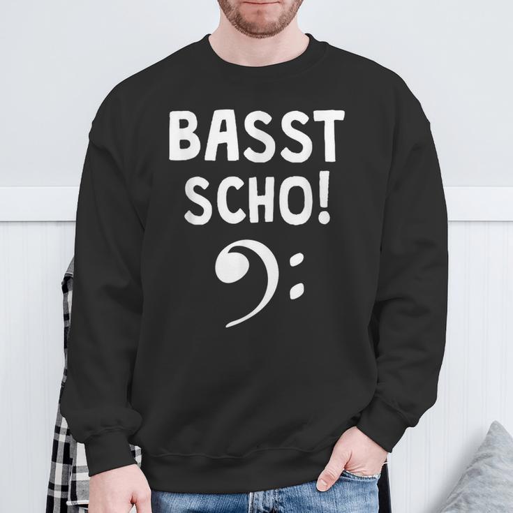 Basst Scho Bass Guitar Bassist Sweatshirt Geschenke für alte Männer