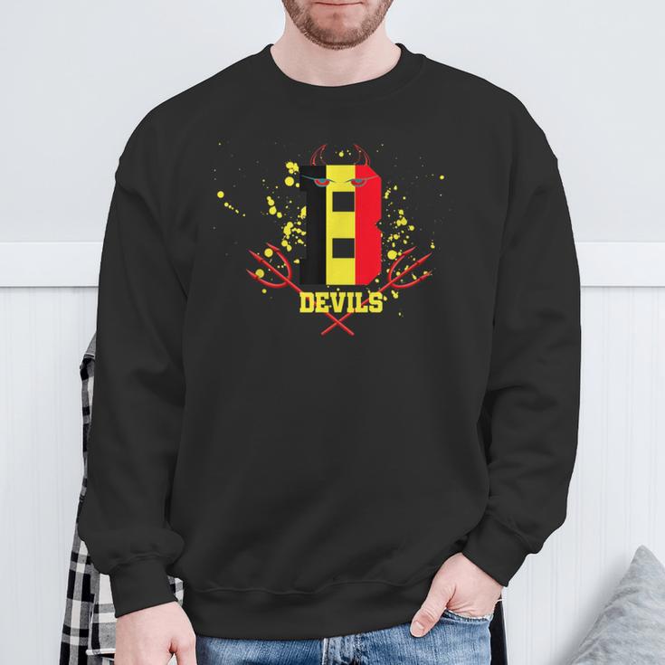 Belgium Devils Football Sweatshirt Geschenke für alte Männer