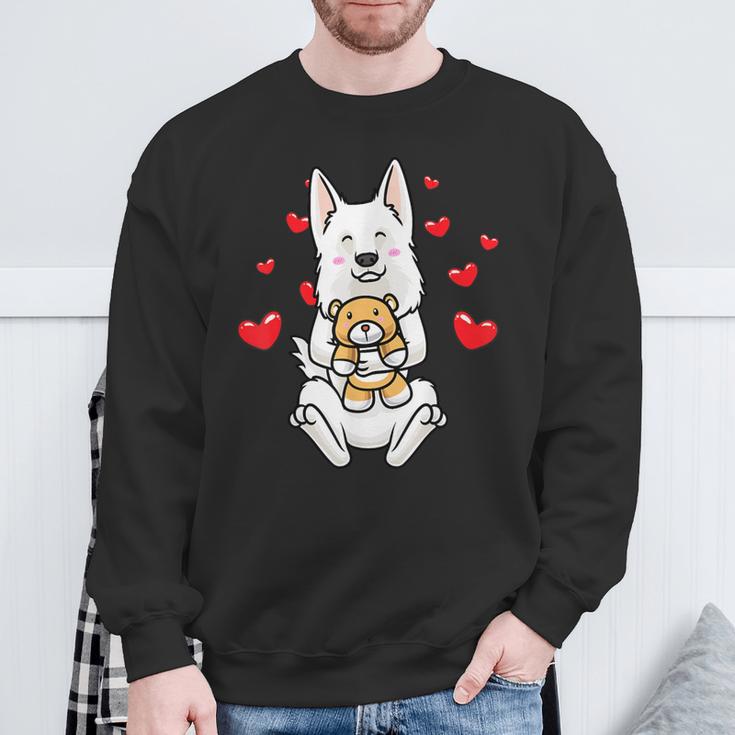 Berger Blanc Suisse Dog Swiss Shepherd Dog Sweatshirt Geschenke für alte Männer