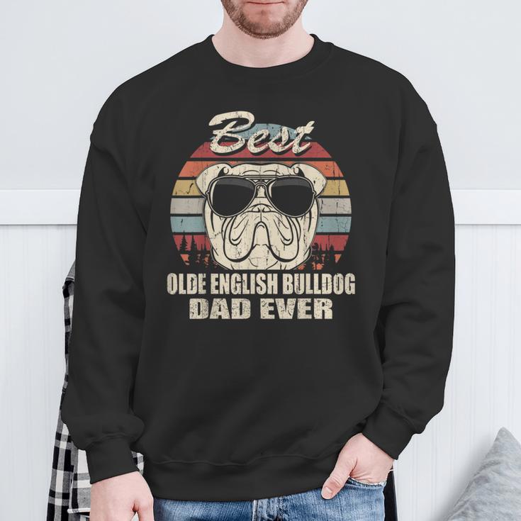 Best Olde English Bulldog Dad Everintage Retro Sweatshirt Geschenke für alte Männer