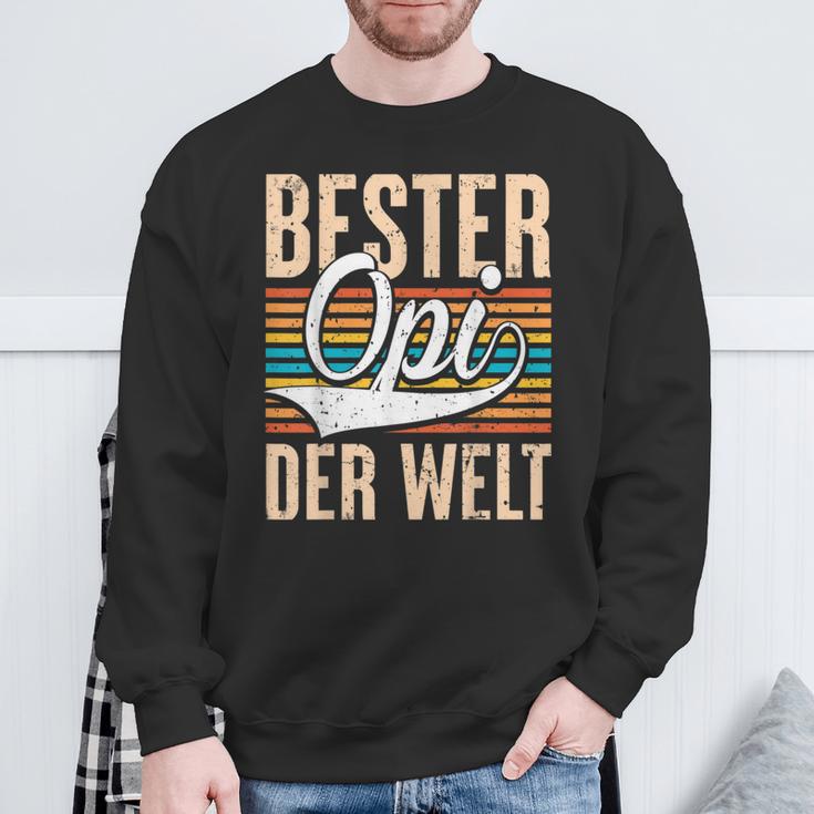 Bester Opi Der Weltintage Saying Grandfather Sweatshirt Geschenke für alte Männer