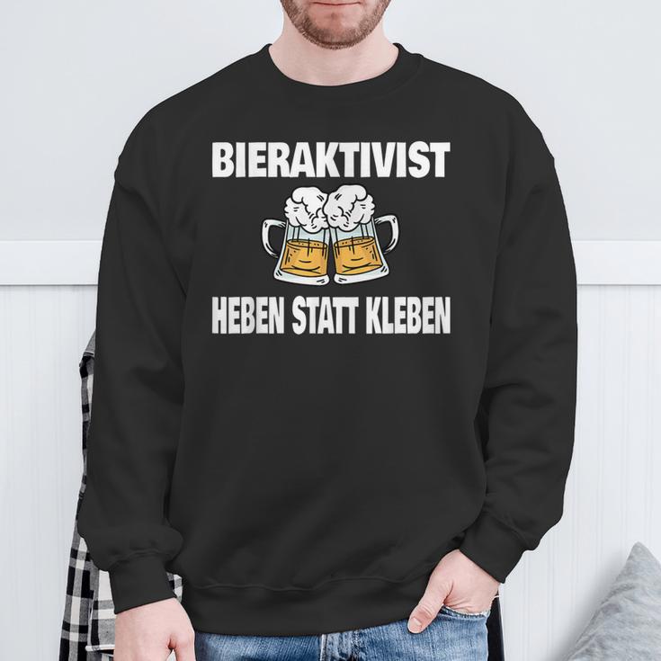 Bieraktivisten Heben Statt Kleben Witziges Party Sweatshirt Geschenke für alte Männer