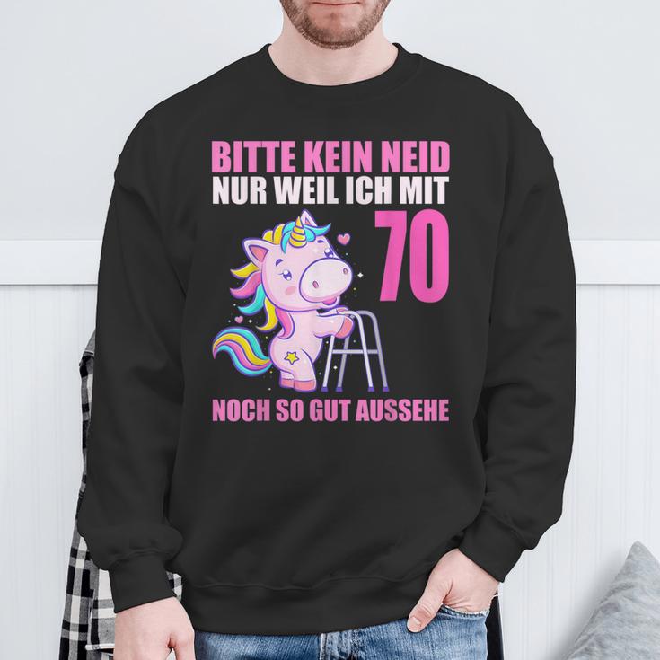 Bitte Keine Enid Gut Aussehe 70 Jahre Einhorn 70Th Birthday Sweatshirt Geschenke für alte Männer