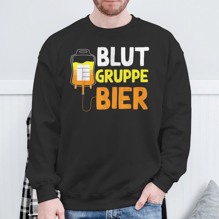 Blut Gruppe Sweatshirt Geschenke für alte Männer