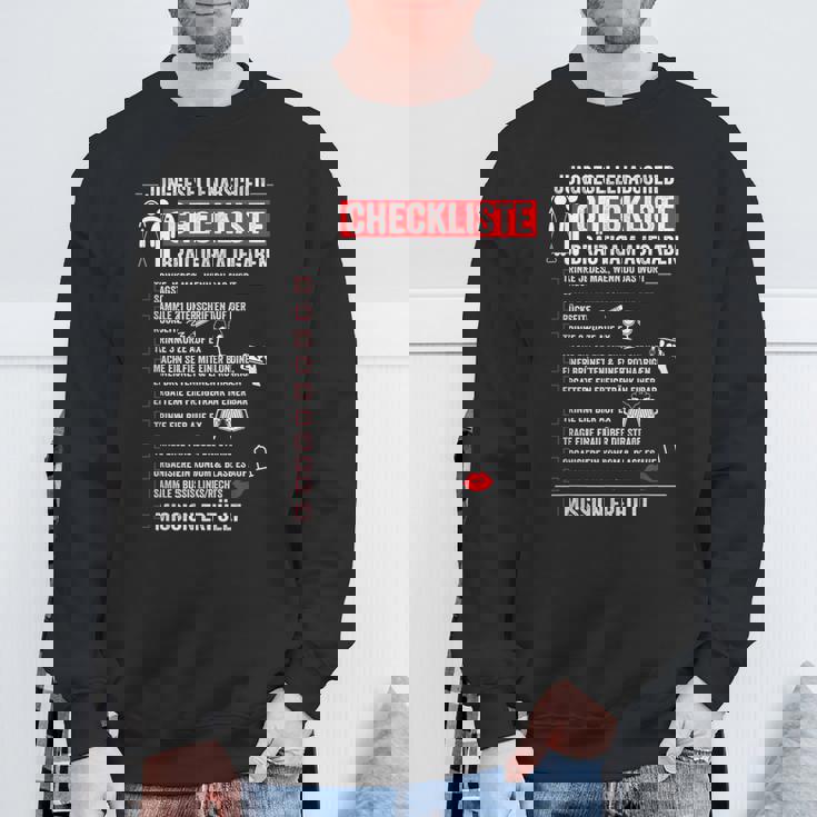 Bräutigam Jga Aufgaben Checkliste Stag Party Sweatshirt Geschenke für alte Männer