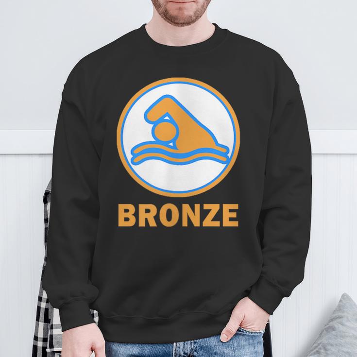 Bronze Prüfung Bestanden Swimming Badge Bronze Swimmer S Sweatshirt Geschenke für alte Männer