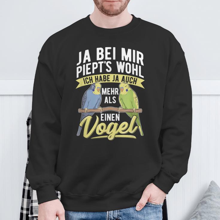 Budgie Ja Bei Mir Piept's Bird Sweatshirt Geschenke für alte Männer