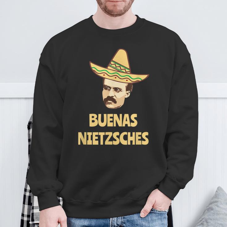 Buenas Nietschez Nietzsche Philosophy Sweatshirt Geschenke für alte Männer