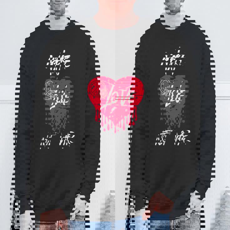 Camicia Con Scritta Make Love Not War Con Scritta Make Love Not War Lingua Italiana Non Garantita Felpa Regalos para ancianos
