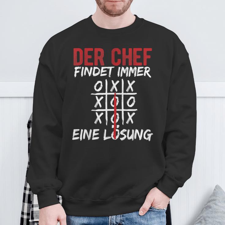 Chef Finding Immer Eine Lösung Chef Sweatshirt Geschenke für alte Männer