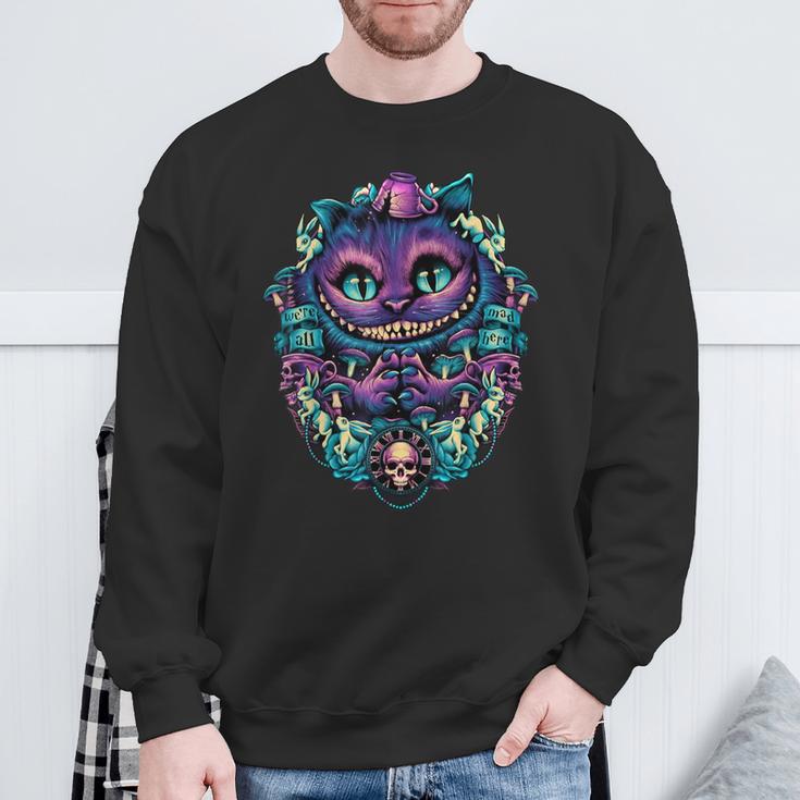 Cheshire Cat Alice In Wonderland Graphic Sweatshirt Geschenke für alte Männer