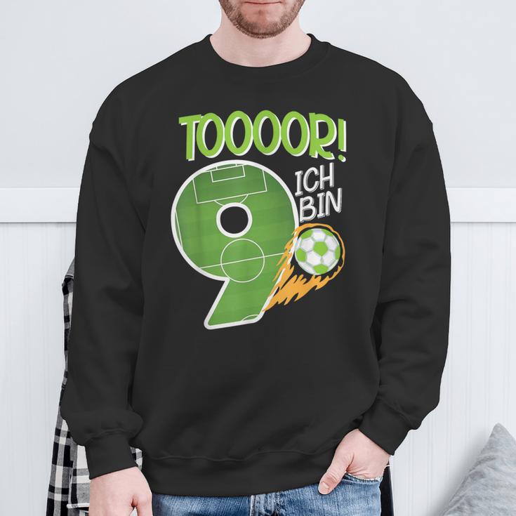 Children's Birthday Ich Bin 9 Jahre Fussball Sweatshirt Geschenke für alte Männer