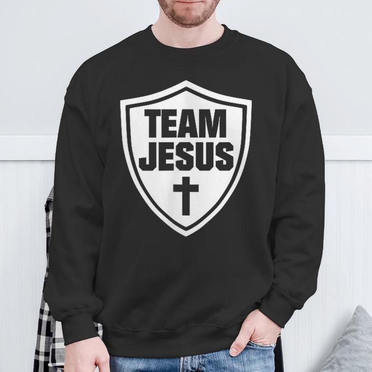 Christliches Team Jesus Mit Kreuz Sweatshirt Geschenke für alte Männer