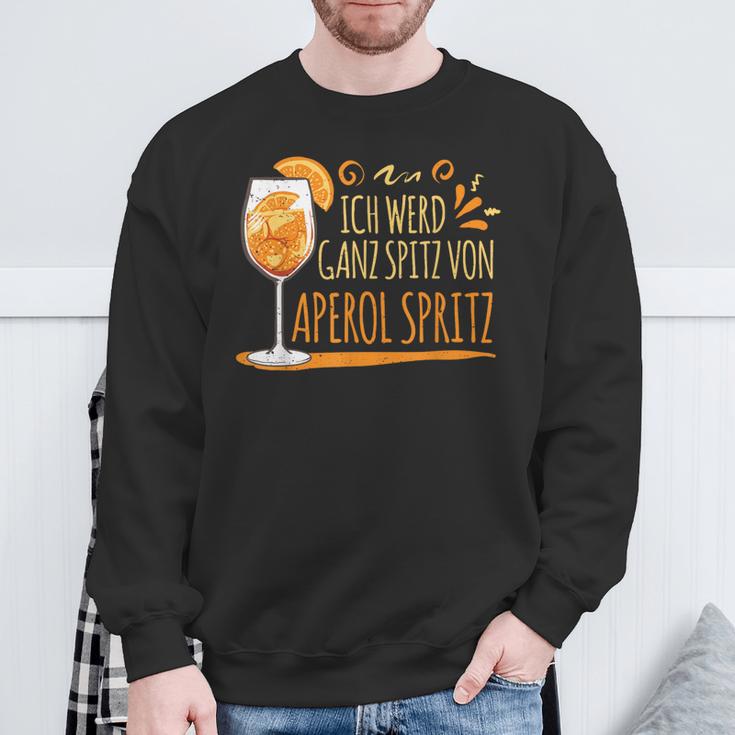 Cocktail Ich Werd Ganz Spitzon Aperol Spritz German Sweatshirt Geschenke für alte Männer