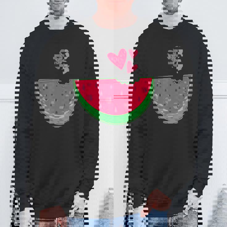 Cœur De Pastèque Amusant Pour Les Amateurs De Pastèques Sweater e Cadeaux pour les vieillards