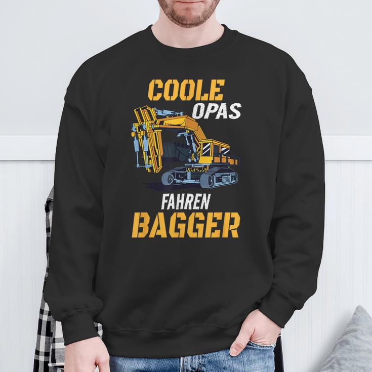 Coole Opas Fahren Bagger Digger Driver Grandpa Sweatshirt Geschenke für alte Männer