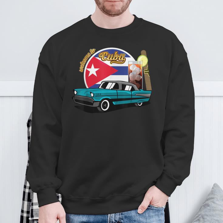 Cuba Oldtimer Havana Cigar Cuba Libre Caribbean Souvenir Sweatshirt Geschenke für alte Männer