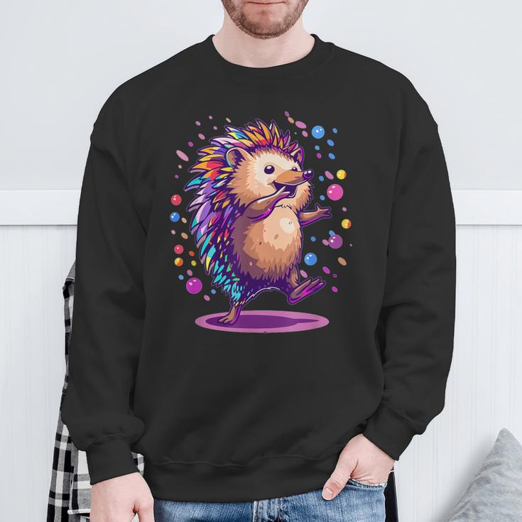 Cute Hedgehog Dancing Sweatshirt Geschenke für alte Männer