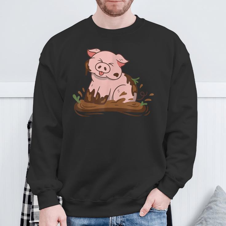 Cute Pig Farm Farming Pig Sweatshirt Geschenke für alte Männer