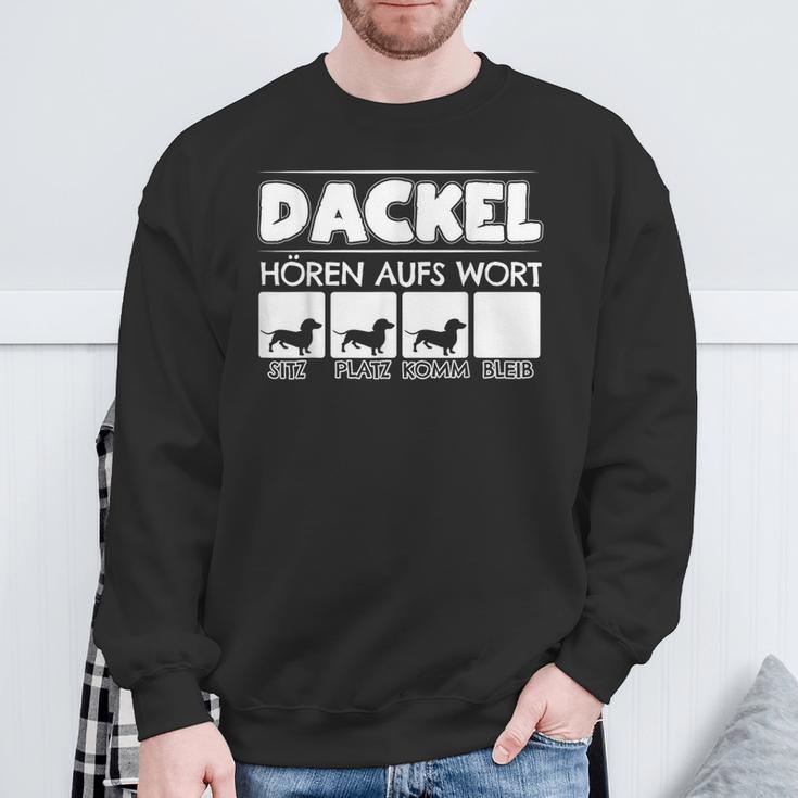 Dachshund Hören Aufs Wort Dachshund Rauhaardackel Dwarf Dachshund Sweatshirt Geschenke für alte Männer