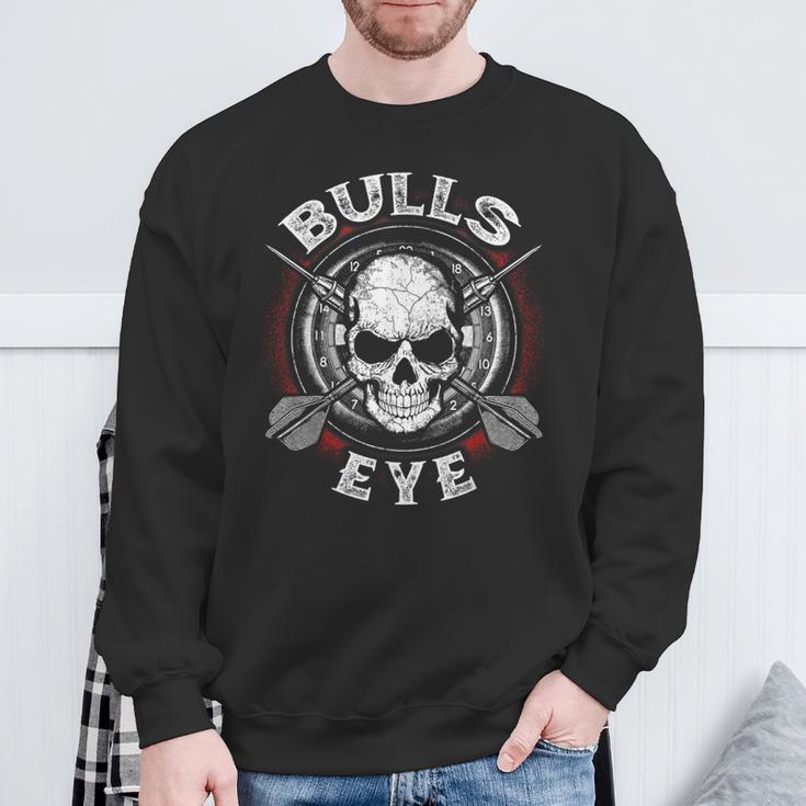 Darts Dart 180 Bullseye Skull Sweatshirt Geschenke für alte Männer