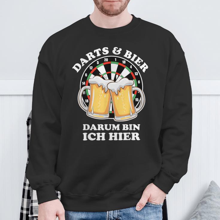 Darts Und Bier Darum Bin Ich Hier Dart Sweatshirt Geschenke für alte Männer