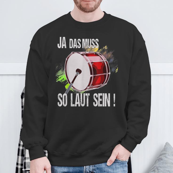 Das Muss So Laut Sein-Drummer Percussion Sweatshirt Geschenke für alte Männer