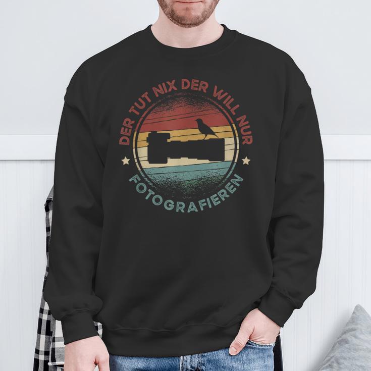 Der Tut Nix Der Will Nur Fotografieren Animal Photographerintage Sweatshirt Geschenke für alte Männer