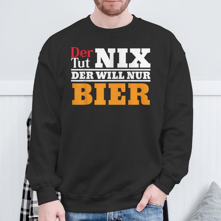 Der Will Nur Bier Biertrinker Sweatshirt Geschenke für alte Männer