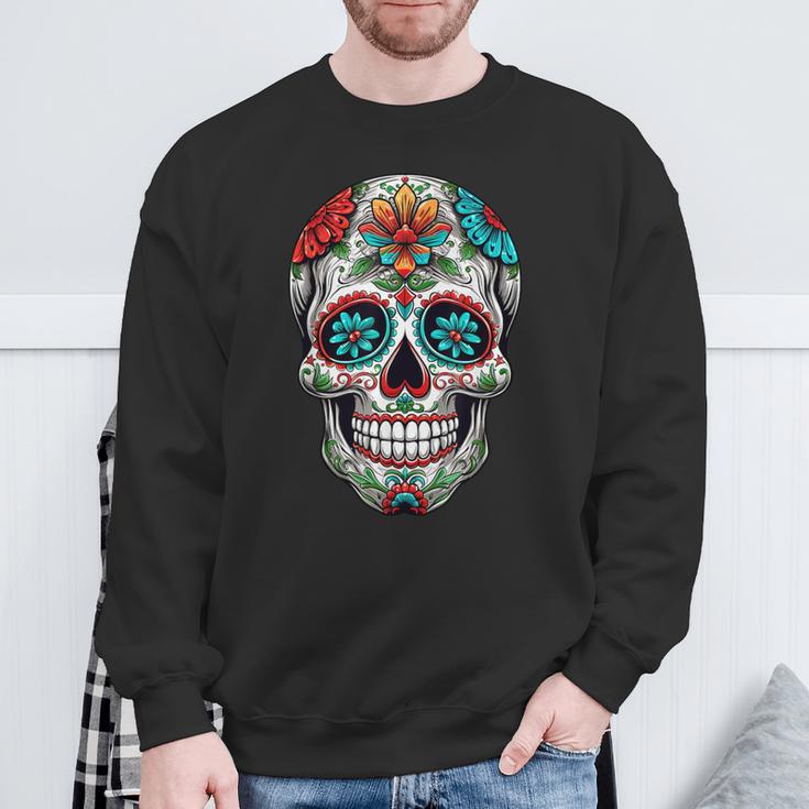 Dia De Los Muertos Decorative Mexican Head Sugar Skull Sweatshirt Geschenke für alte Männer