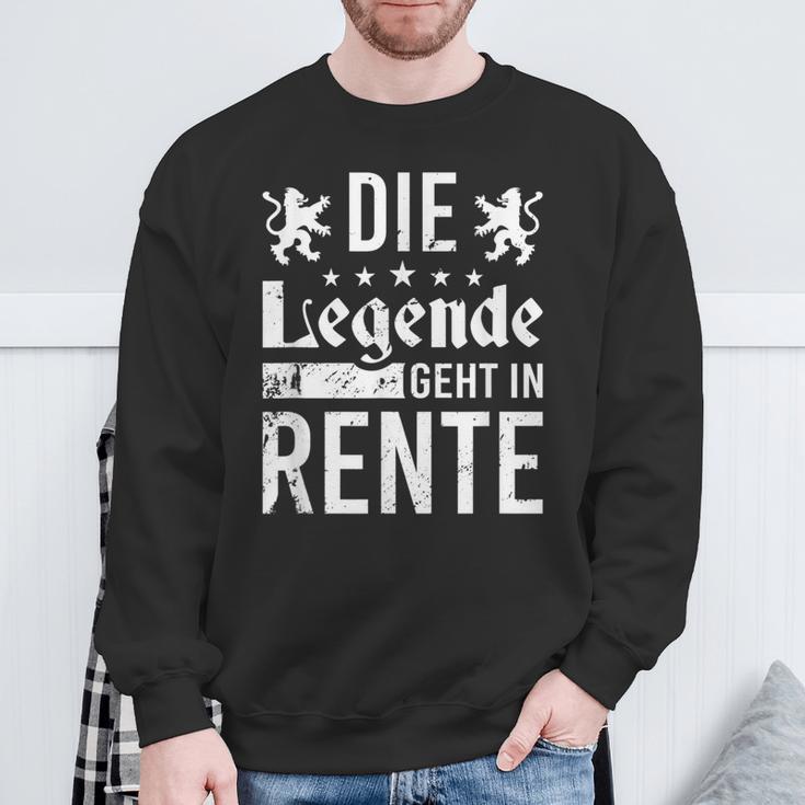 Die Legende Geht In Rentner The Legend Goes Sweatshirt Geschenke für alte Männer