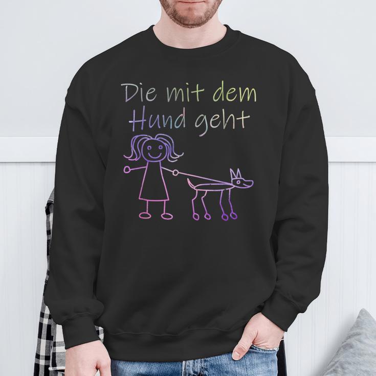 Die Mit Dem Hund Geht Half-Sleeve Die Mit Dem Hund Gehen German Lang Sweatshirt Geschenke für alte Männer