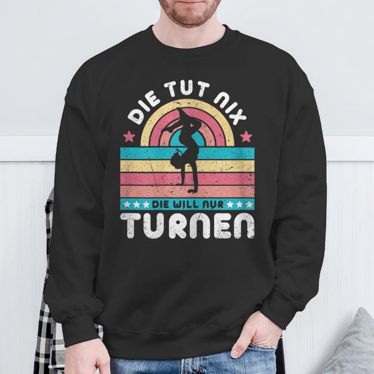 Die Tut Nix Die Will Nur Gymnastics Sweatshirt Geschenke für alte Männer