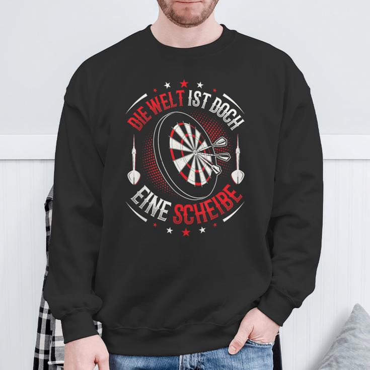 Die Welt Ist Doch Eine Disc Dart Sweatshirt Geschenke für alte Männer