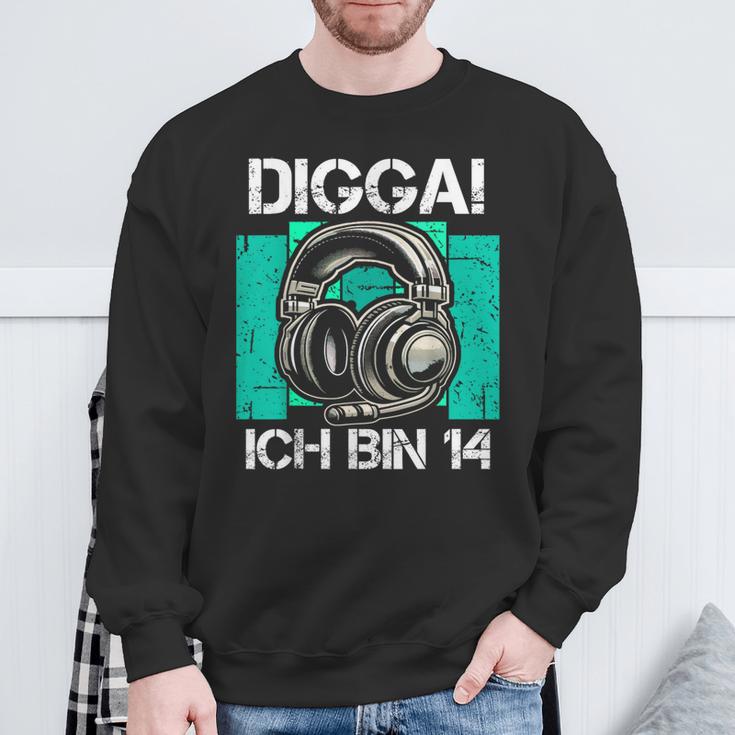 With Digga Ich Bin 14 Jahre Junge Geburtstag Sweatshirt Geschenke für alte Männer