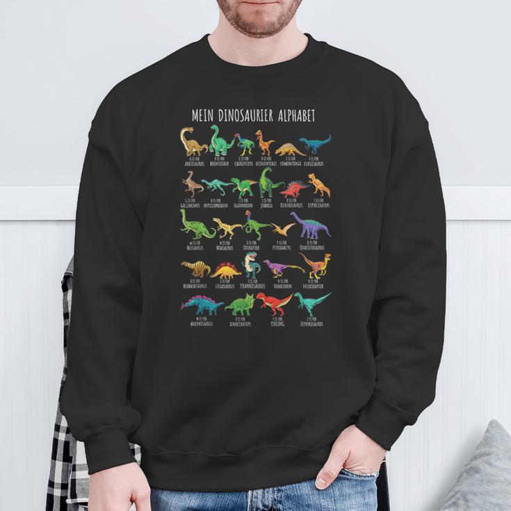 Dinosaur Types Alphabet A-Z Dino Abc T-Rex Sweatshirt Geschenke für alte Männer