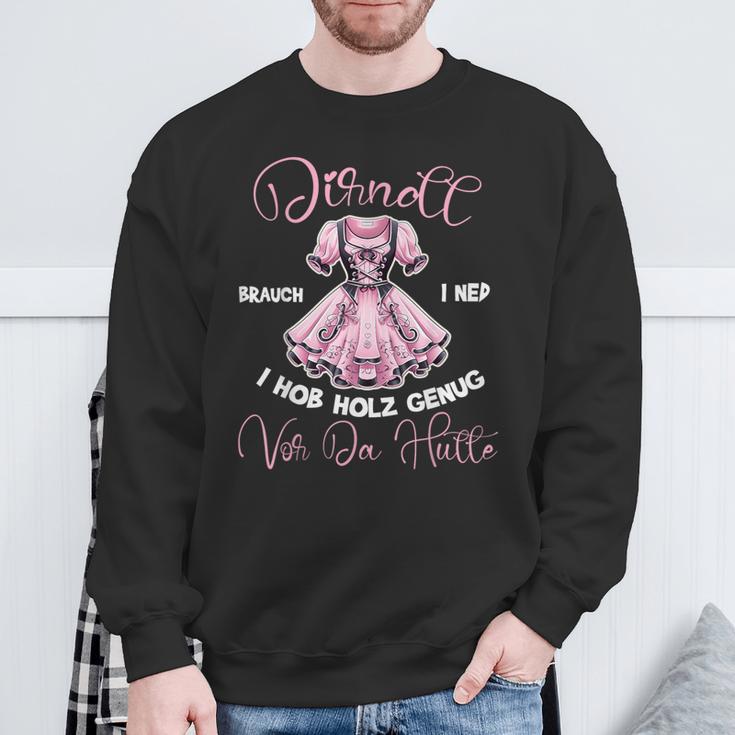 Dirndl Custom I Ned Holz Genugor Da Hütte Oktoberfest Sweatshirt Geschenke für alte Männer