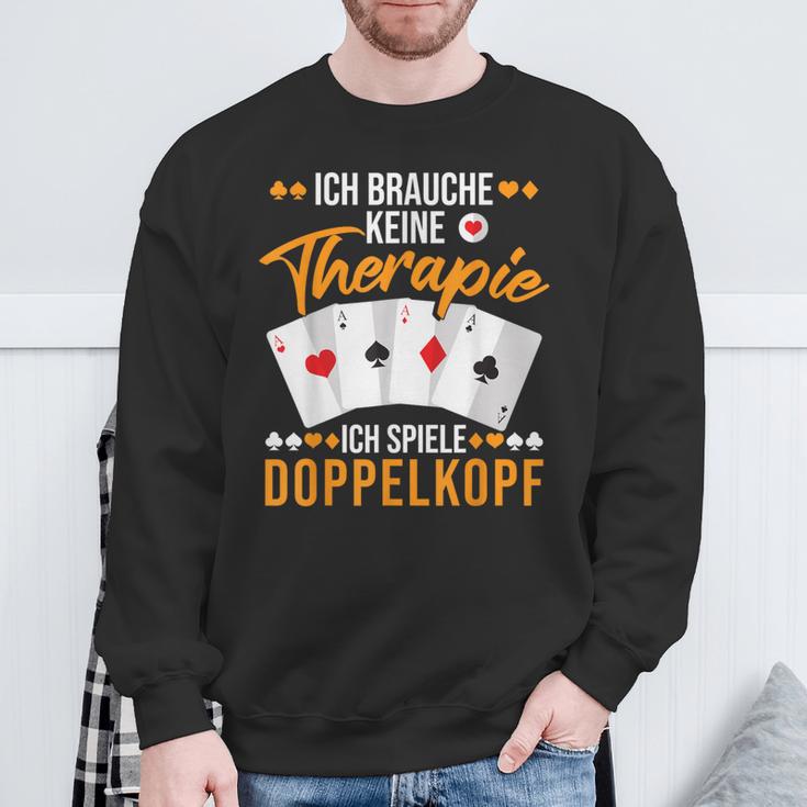 Doppelkopf Slogan Sweatshirt Geschenke für alte Männer