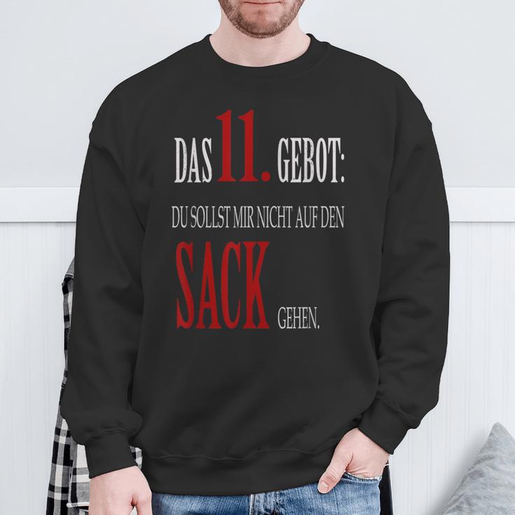 Du Sollst Mir Nicht Auf Den Sack Gehen 11 Commandment Sweatshirt Geschenke für alte Männer