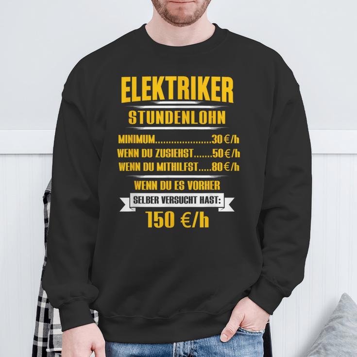 Elektriker Stundenlohn Stundensatz Sweatshirt Geschenke für alte Männer