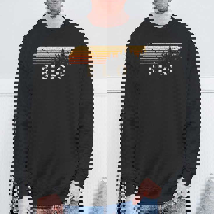 Elo Mi Vintage Evergreen Sunset Eighties Retro Sweatshirt Gifts for Old Men
