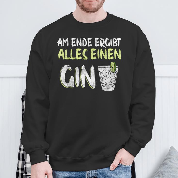 Am Ende Ergibt Alles Einen Gin Alcohol Gin Tonic Cocktail Sweatshirt Geschenke für alte Männer