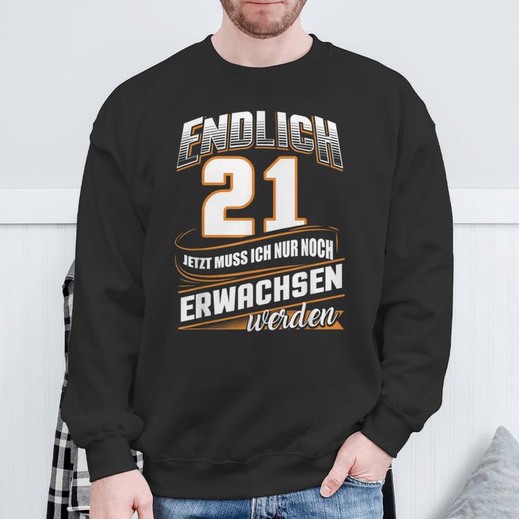 Endlich 21 Nur Noch Arwachsenwerden Geburtsjahr Birthday Sweatshirt Geschenke für alte Männer