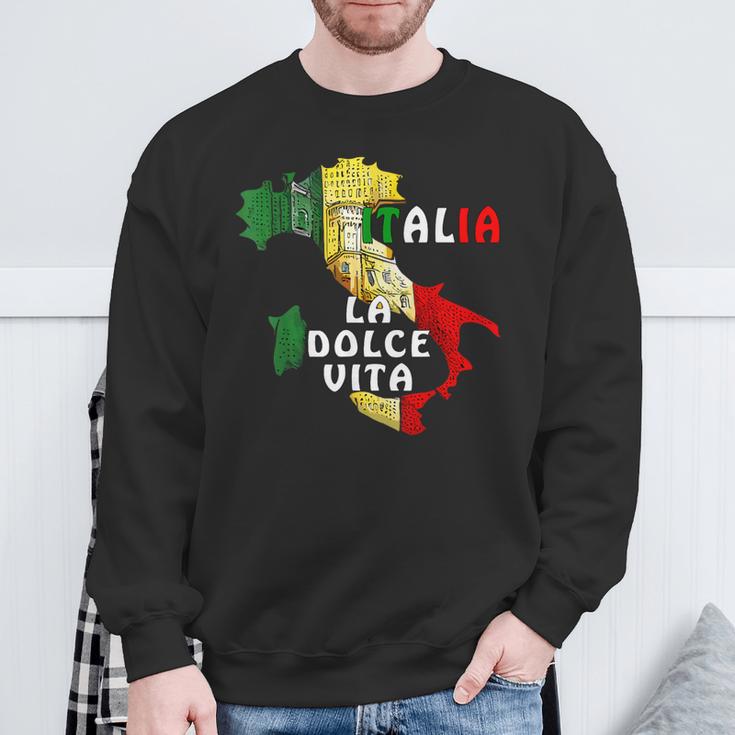 Entdecke Italien Liebe Für Essen Kultur Geschichte Italien Sweatshirt Geschenke für alte Männer