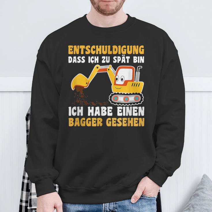 Entschuldigung Das Ich Zu Spät Bin Habe Einen Excavator Seen Sweatshirt Geschenke für alte Männer