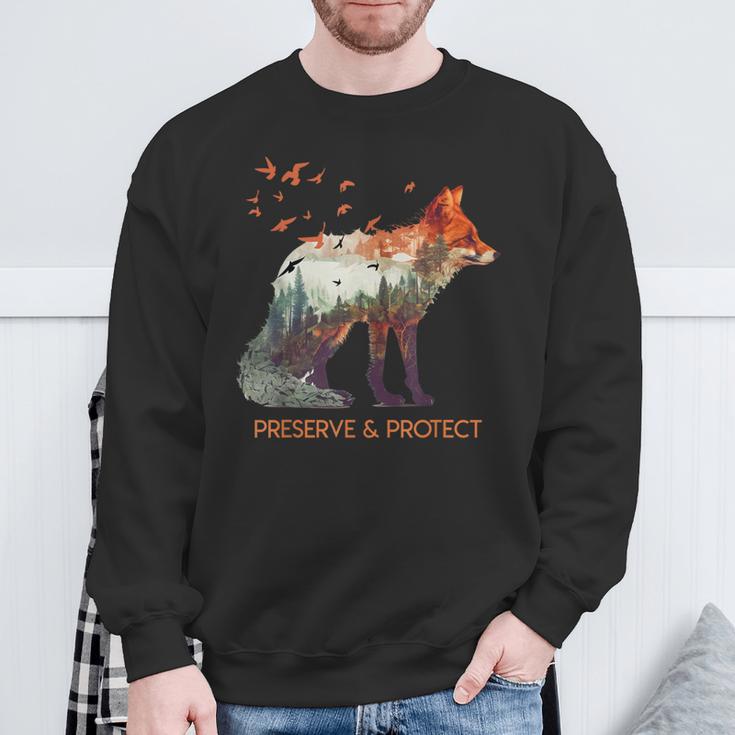 Environmental Protection Species Protection Rettet Die Erde Animal Protection Sweatshirt Geschenke für alte Männer